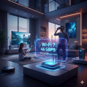 Perangkat router terbaru yang mendukung adopsi masif Wi-Fi 7 di lingkungan kampus.