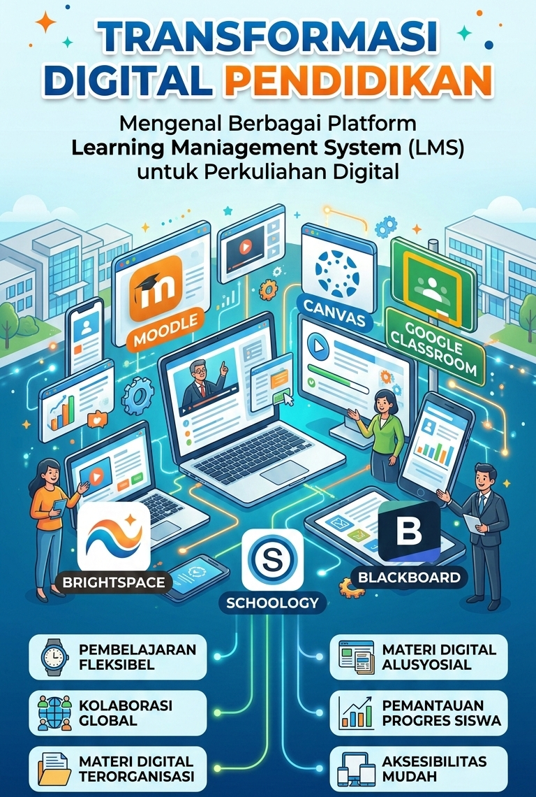 Transformasi Digital Pendidikan: Mengenal Berbagai Platform Learning Management System (LMS) untuk Perkuliahan Digital