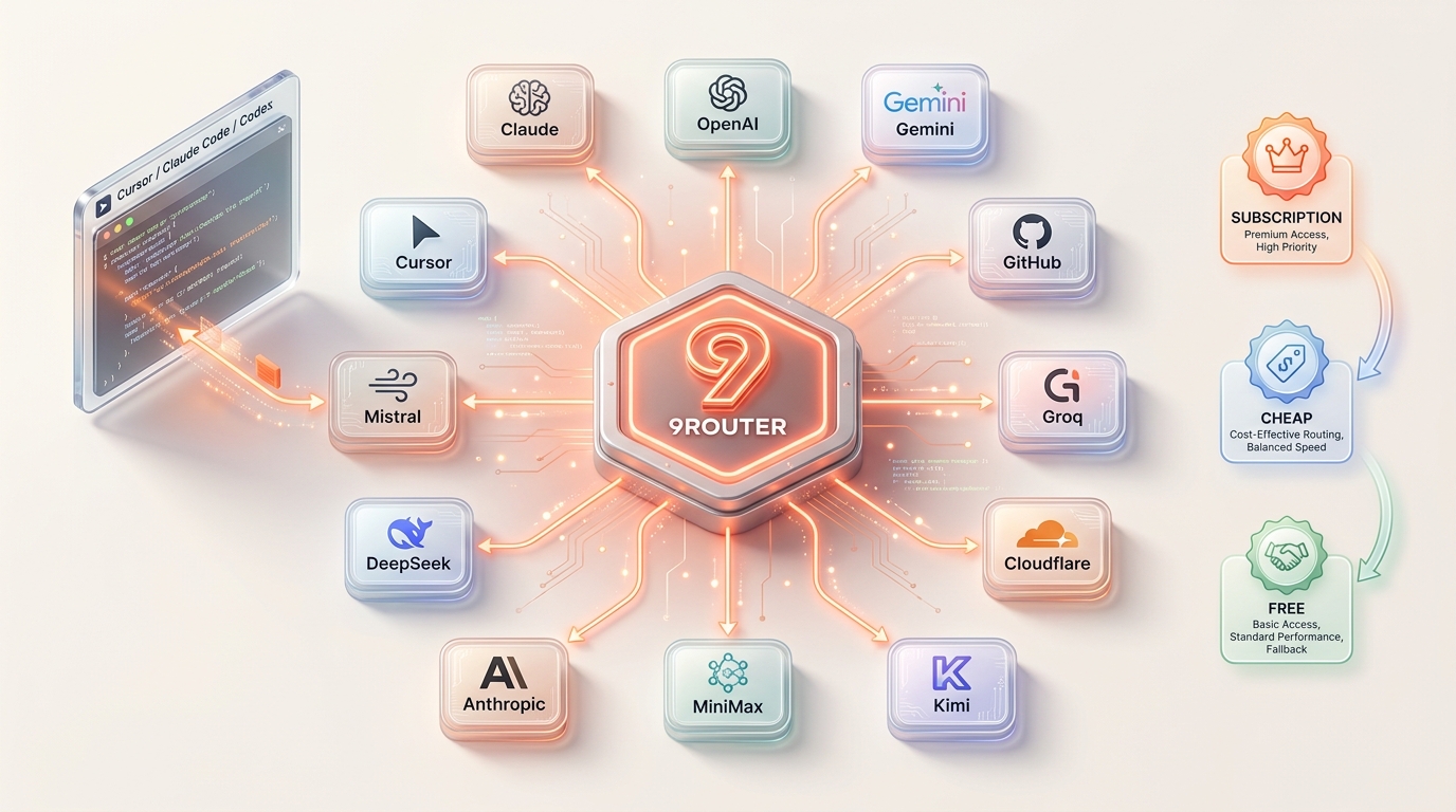9Router: Solusi Smart Local AI Gateway Anti Rate-Limit untuk Developer