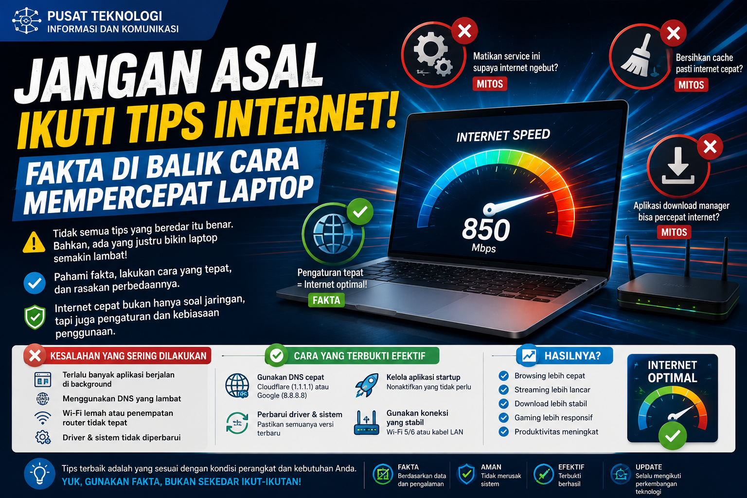 Jangan Asal Ikuti Tips Internet, Berikut adalah Fakta di Balik Cara Mempercepat Laptop.