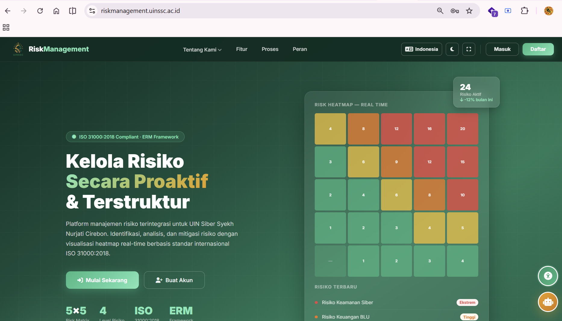 Implementasi Risk Management System Terintegrasi untuk Mengamankan Infrastruktur Digital Perguruan Tinggi